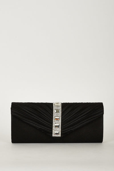 Fancy Center Glass Beads And Rhinestones Details Clutch Bag