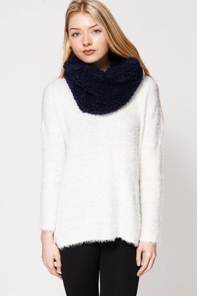 Warm Fluffy Infinity Snood Scarf