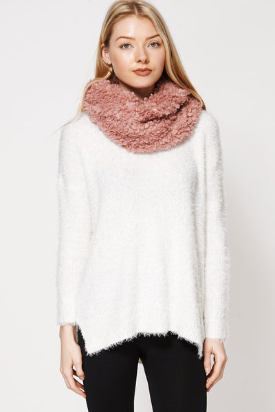 Warm Fluffy Infinity Snood Scarf