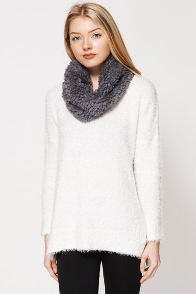 Warm Fluffy Infinity Snood Scarf