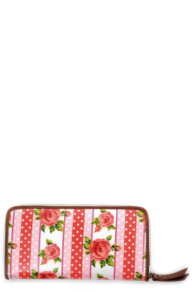 Long Zipped Floral Purse