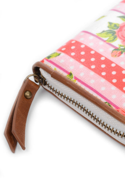 Long Zipped Floral Purse