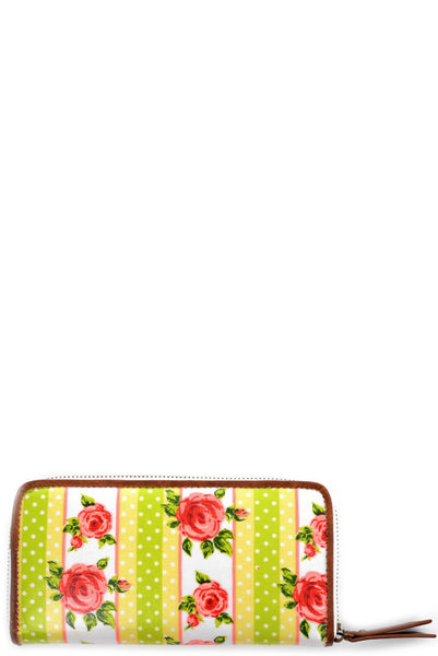 Long Zipped Floral Purse