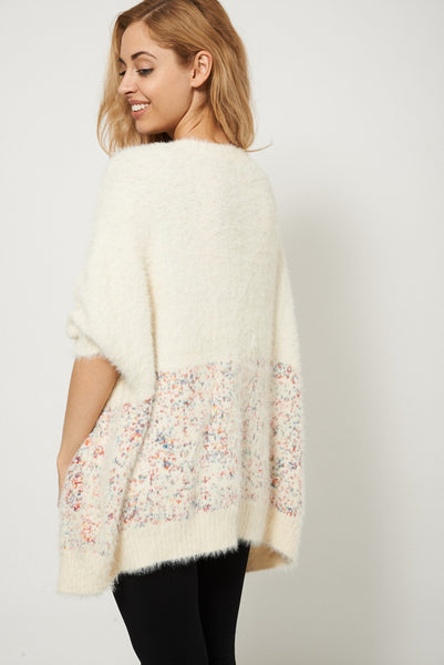 Fluffy Soft Touch Coloured Knitted Cardigan