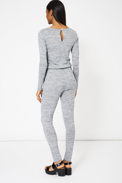 Grey Textured Jumpsuit Ex-Branded Available In Plus Sizes