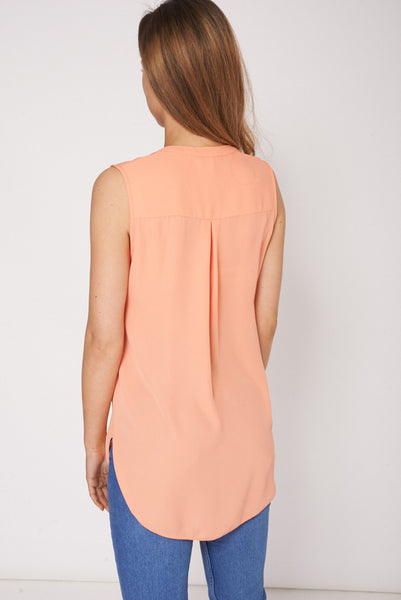 Layered V Neck Sleeveless Top Ex-Branded Available In Plus Sizes