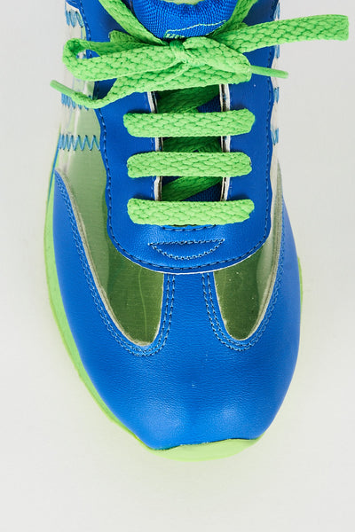 Blue Trainers With Perspex Details Ex-Branded