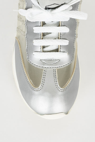 Silver Trainers With Perspex Details Ex-Branded