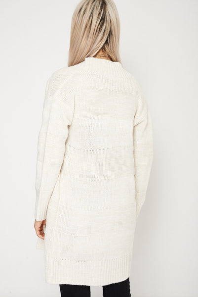 Longline Knit Open Cardigan