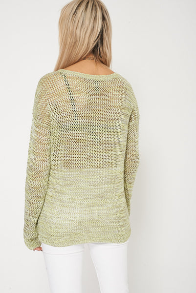 New Season Green Crochet Jumper For Ladies