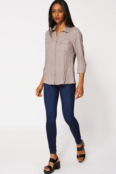 Ruffled Loose Fitted Shirt
