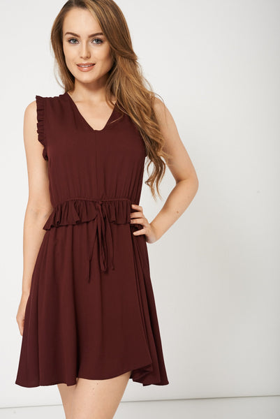 Soft Deep Coloured Dress For Ladies Ex-Branded