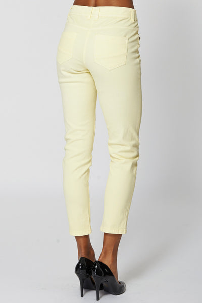 Yellow Slim Leg Ankle Grazer Jeans