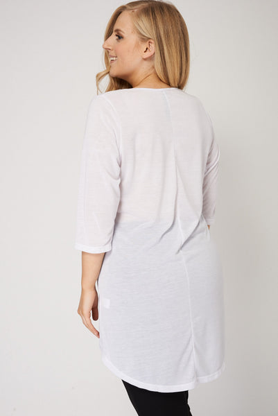 Slouchy Floral Love Print Top