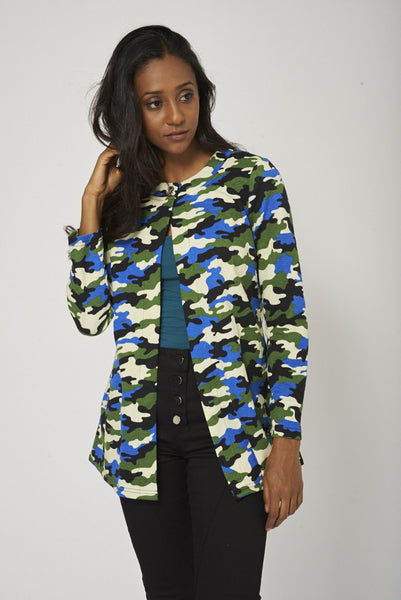 Army Print Jacket With Single Button Jacket Limited Stock