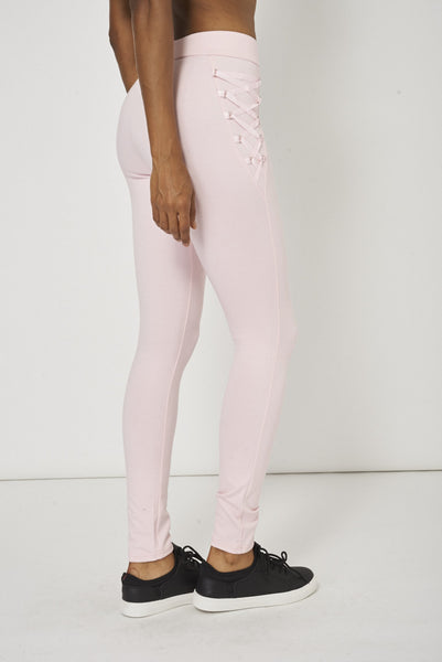 Pink Lounge Wear Trousers With Ribbon Details