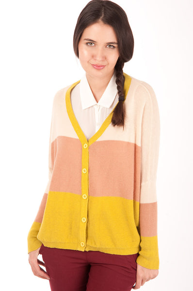 Colour Block Oversized Box Cardigan