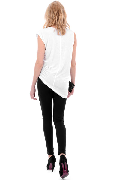 Slouchy Sleeveless Asymmetric Top