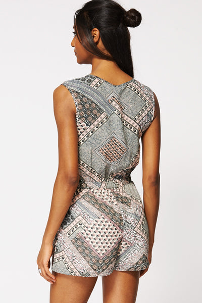 Paisley Mix Print Playsuit