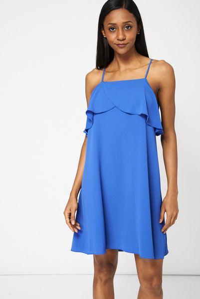 Blue Frilled Top Dress Ex-Branded Available in Plus Sizes