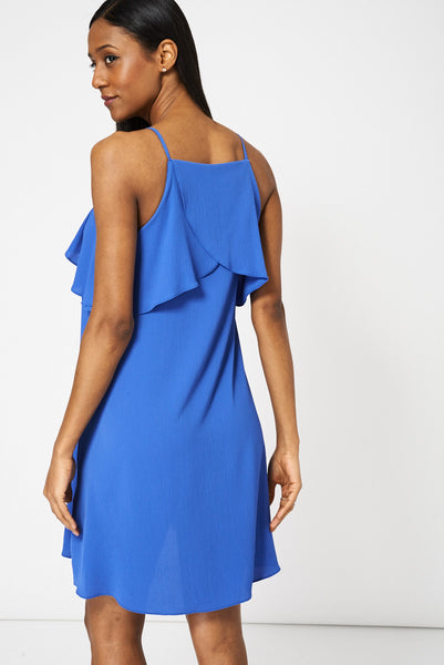 Blue Frilled Top Dress Ex-Branded Available in Plus Sizes