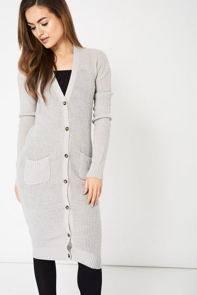 Light Grey Knitted Cardigan