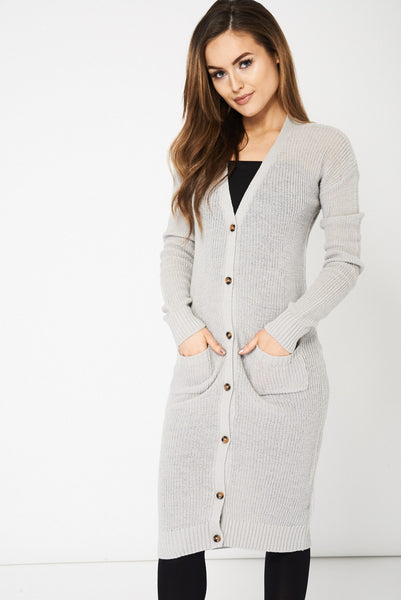 Light Grey Knitted Cardigan