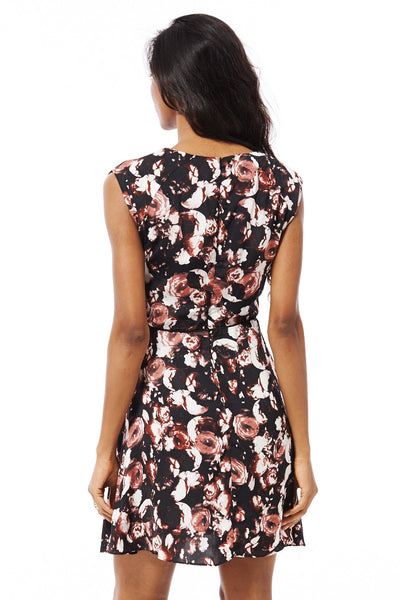 Skater Dress With Floral Print Detail