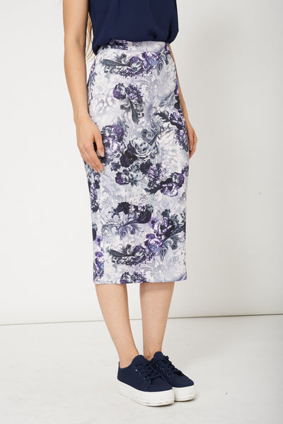 Trendy Floral Print Ladies Pencil Skirt