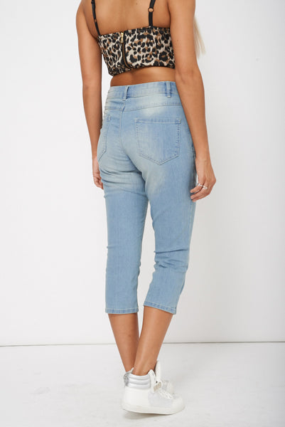 Light Washed Cropped Jeans Ex-Branded