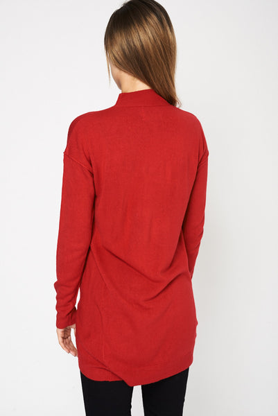 Red Textured Side Panel Jumper Ex-Branded