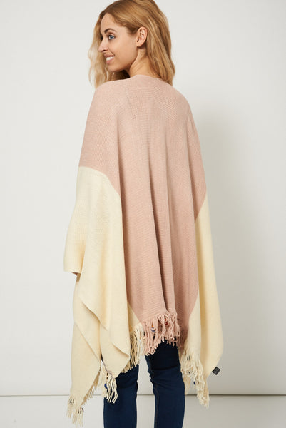 Casual Loose Poncho With Decorative Hem Details