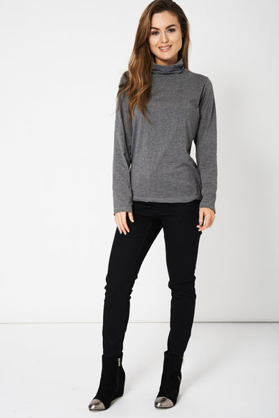 Grey Roll Neck Top Ex-Branded