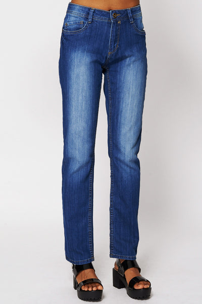 Washed Slim Leg Jeans Ex-branded Available in Plus Sizes