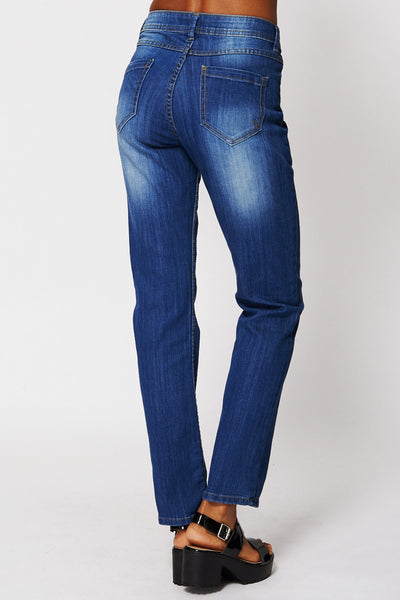 Washed Slim Leg Jeans Ex-branded Available in Plus Sizes