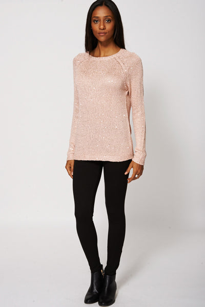 Sequin Detail Knitted Jumper