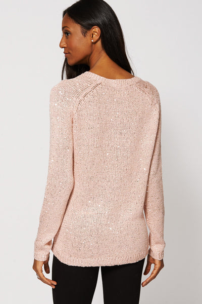 Sequin Detail Knitted Jumper