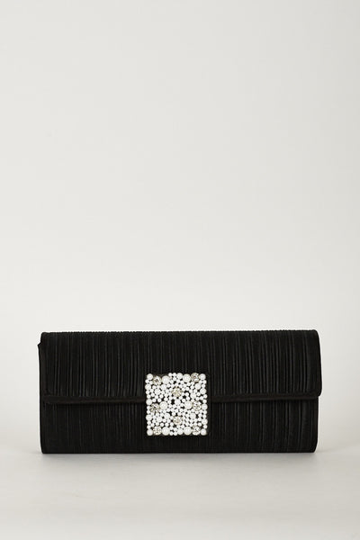 Stylish Ladies Evening Clutch Bag With Pearls And Diamond Details