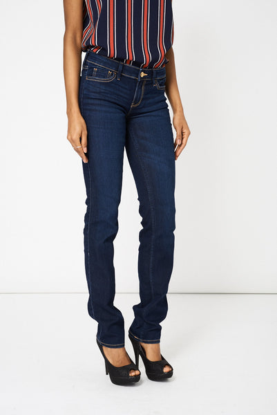 Navy Long Length Straight Jeans Ex-Branded Available In Plus Sizes