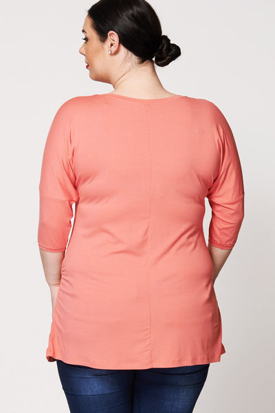 Love Print Short Sleeve Batwing Top