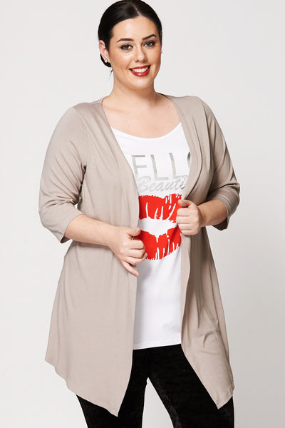 Hello Beautiful Two-In-One Mock Top And Cardigan