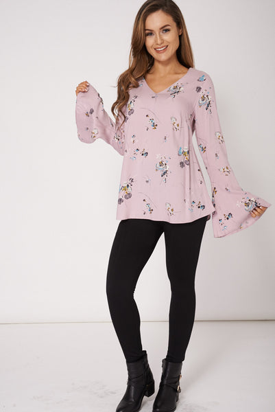 Bell Sleeve Top Ex-Branded Available In Plus Sizes