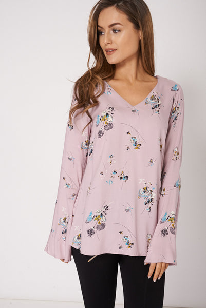 Bell Sleeve Top Ex-Branded Available In Plus Sizes