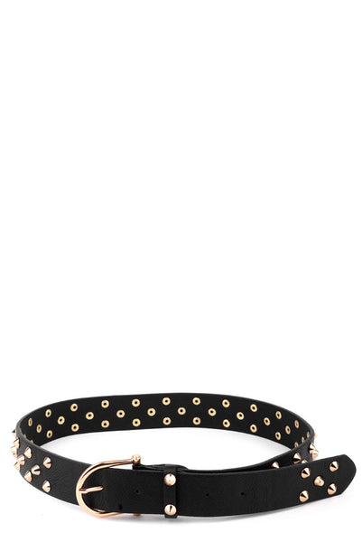 Studded Faux Leather Belt