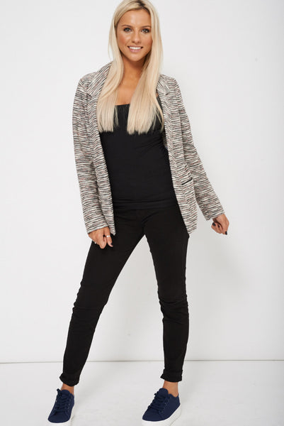 Open Front Textured  Blazer Ex-Branded Limited Stock