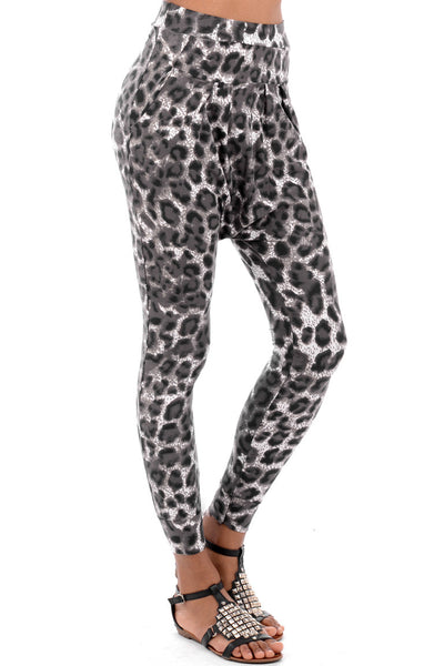 Skinny Animal Print Harem Trousers