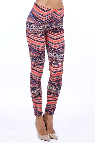 Velvet Feel Patterned Leggings