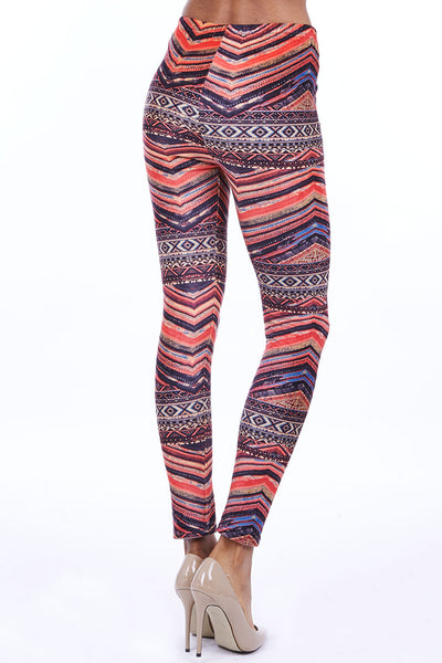 Velvet Feel Patterned Leggings