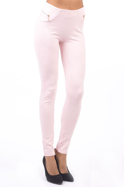 High Waist Trousers With Zip Detail