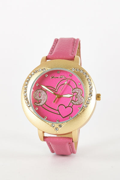 Heart Detail Watch Available in Three Colours